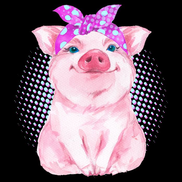 Cute Bandanna Pig Tall T-Shirt