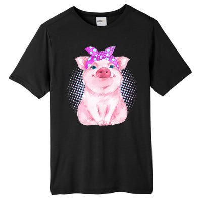 Cute Bandanna Pig Tall Fusion ChromaSoft Performance T-Shirt