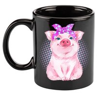 Cute Bandanna Pig 11oz C Handle Ceramic Mug
