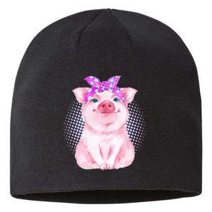 Cute Bandanna Pig Sustainable Beanie