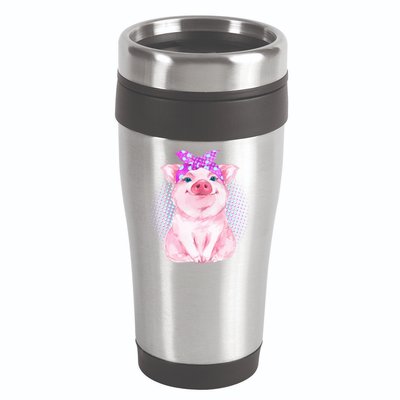 Cute Bandanna Pig 16oz Travel Tumbler