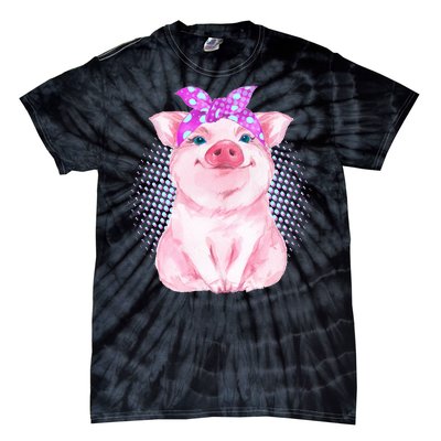 Cute Bandanna Pig Tie-Dye T-Shirt