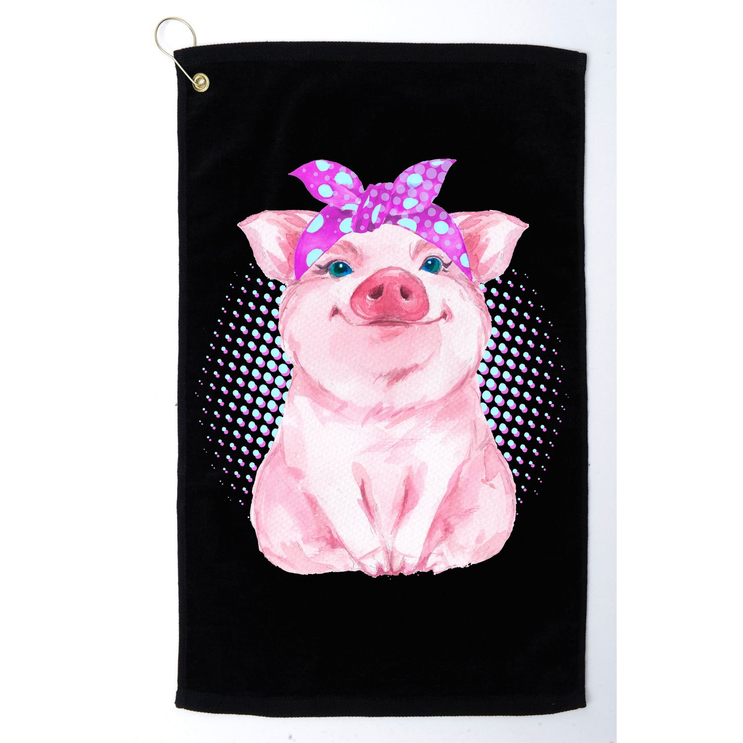 Cute Bandanna Pig Golf Towel