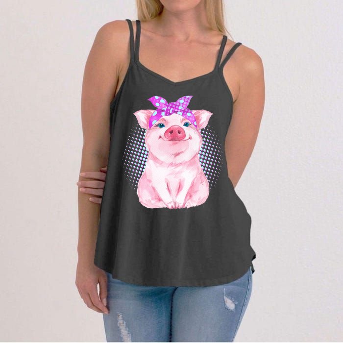 Cute Bandanna Pig Women's Strappy Tank