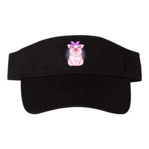 Cute Bandanna Pig Valucap Bio-Washed Visor