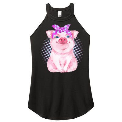 Cute Bandanna Pig Women’s Perfect Tri Rocker Tank