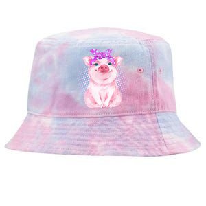 Cute Bandanna Pig Tie-Dyed Bucket Hat