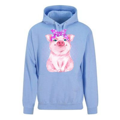 Cute Bandanna Pig Unisex Surf Hoodie