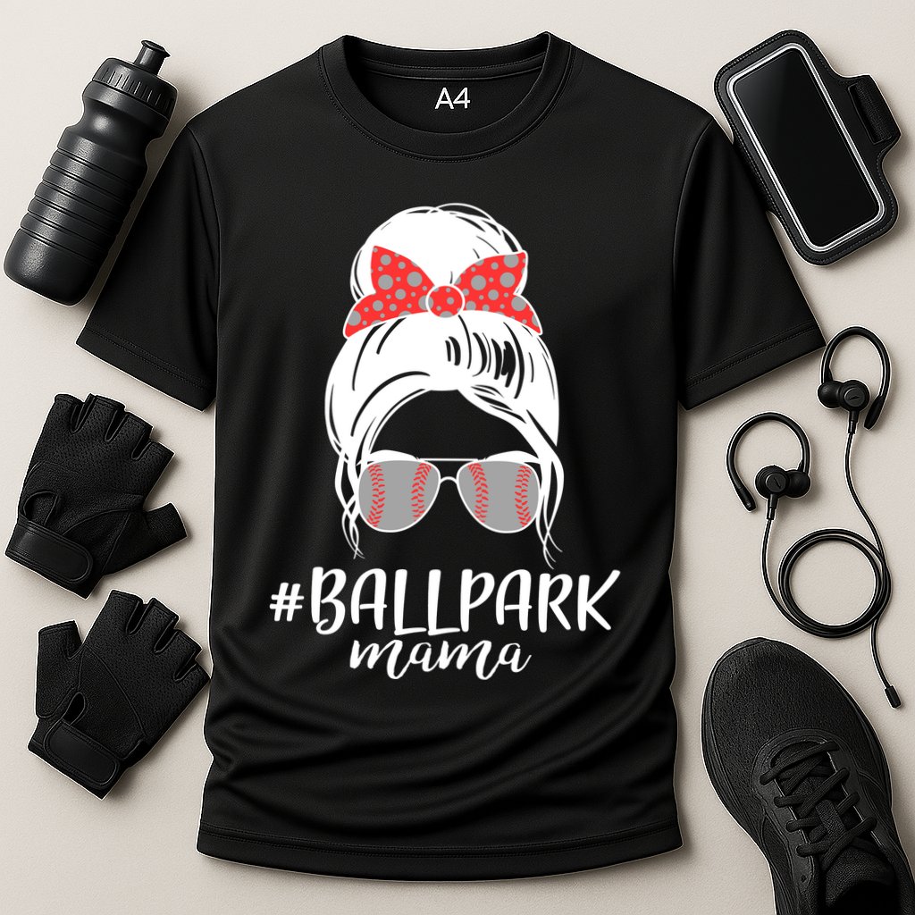 Cute Baseball Ballpark Mama  Cooling Performance Crew T-Shirt