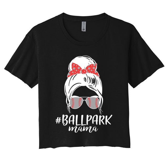 Cute Baseball Ballpark Mama  Crop Top