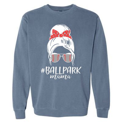 Cute Baseball Ballpark Mama  Garment-Dyed Sweatshirt