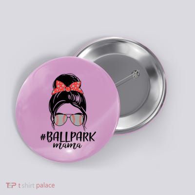 Cute Baseball Ballpark Mama  Button