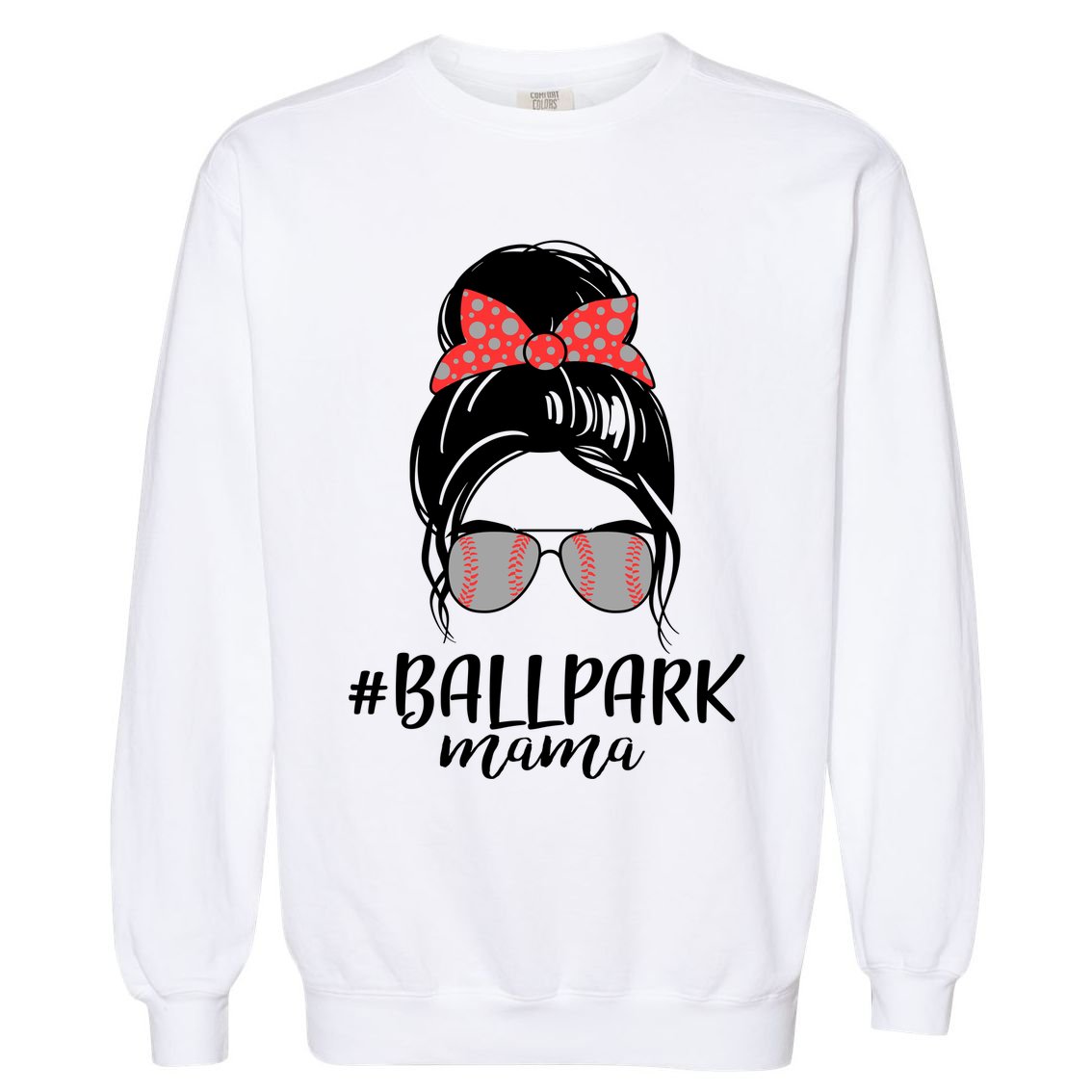 Cute Baseball Ballpark Mama  Garment-Dyed Sweatshirt