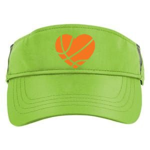 Cute Basketball Heart Adult Drive Performance Visor