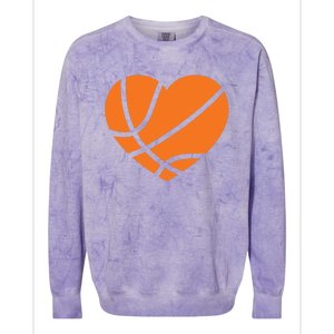 Cute Basketball Heart Colorblast Crewneck Sweatshirt