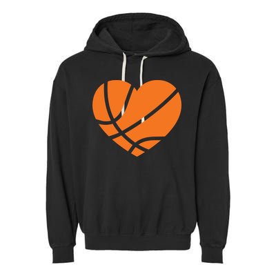 Cute Basketball Heart Garment-Dyed Fleece Hoodie