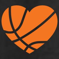 Cute Basketball Heart 7 Panel Mesh Trucker Snapback Hat