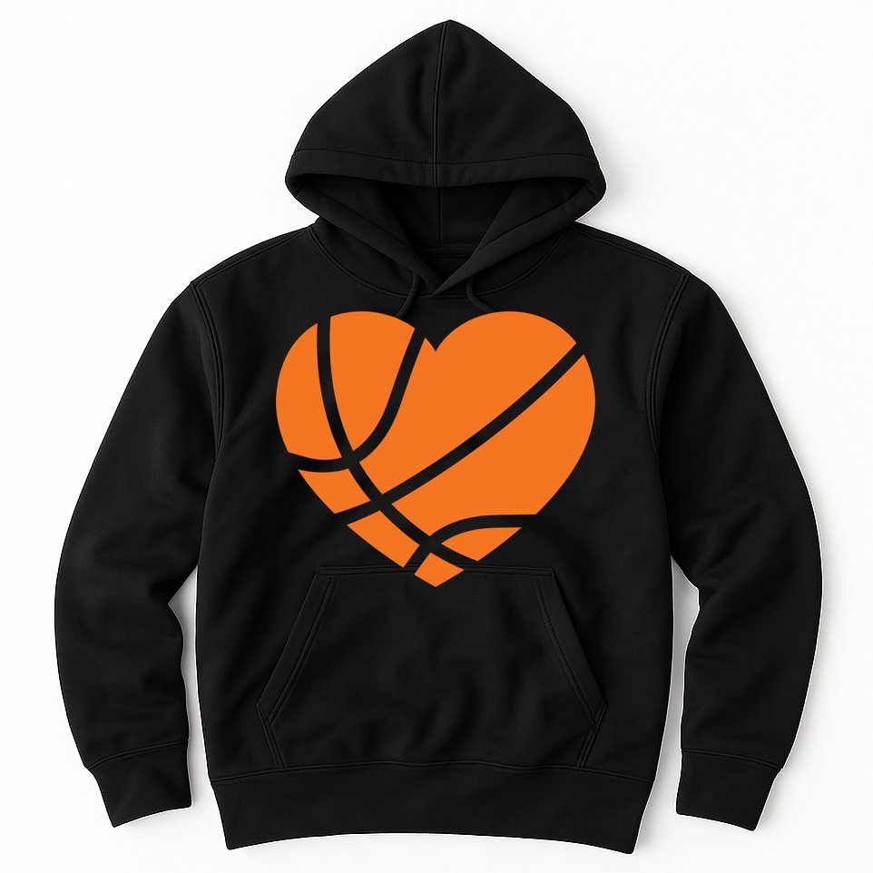 Cute Basketball Heart Hoodie
