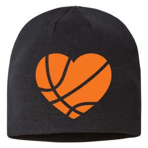 Cute Basketball Heart Sustainable Beanie