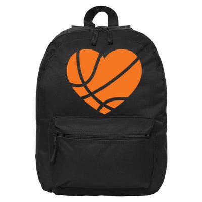 Cute Basketball Heart 16 in Basic Backpack