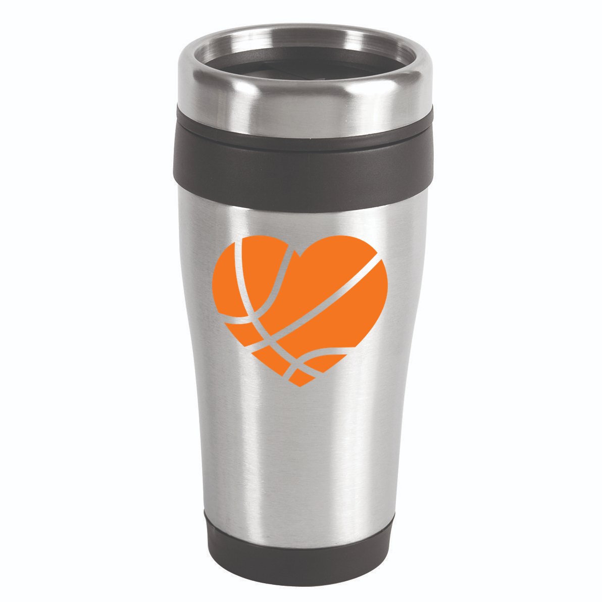 Cute Basketball Heart 16oz Travel Tumbler