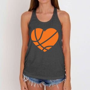 Cute Basketball Heart Women's Knotted Racerback Tank