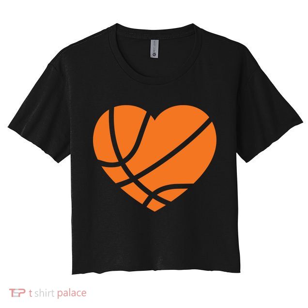 Cute Basketball Heart Crop Top