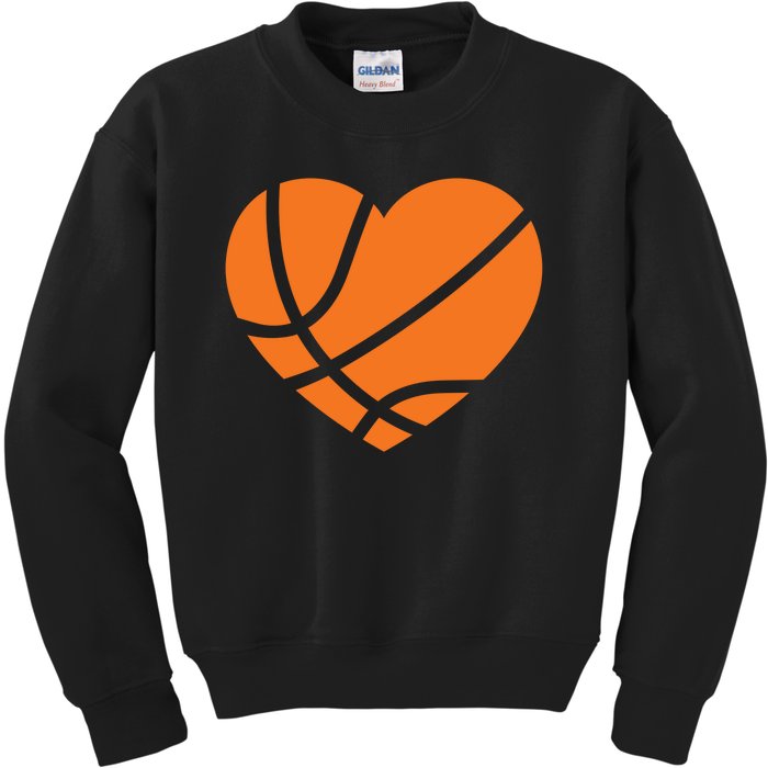 Cute Basketball Heart Kids Sweatshirt