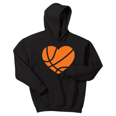 Cute Basketball Heart Kids Hoodie