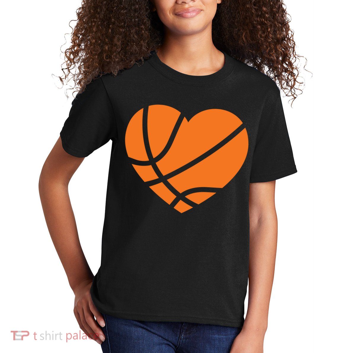 Cute Basketball Heart Kids T-Shirt