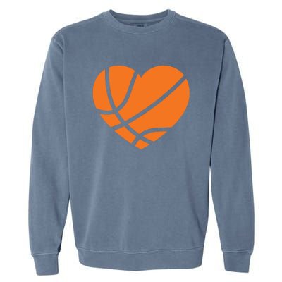 Cute Basketball Heart Garment-Dyed Sweatshirt