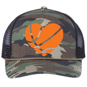 Cute Basketball Heart Retro Rope Trucker Hat Cap