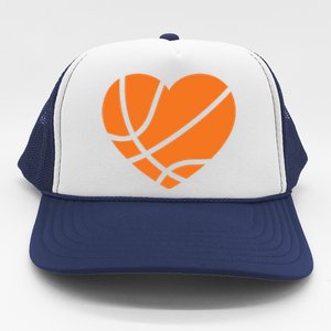 Cute Basketball Heart Trucker Hat