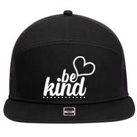 Cute Be Kind Kindness Awareness 7 Panel Mesh Trucker Snapback Hat