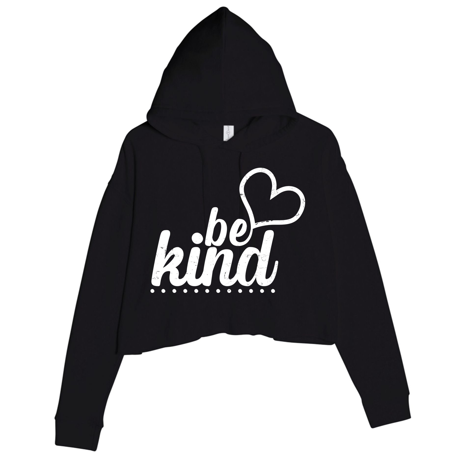 Cute Be Kind Kindness Awareness Crop Fleece Hoodie
