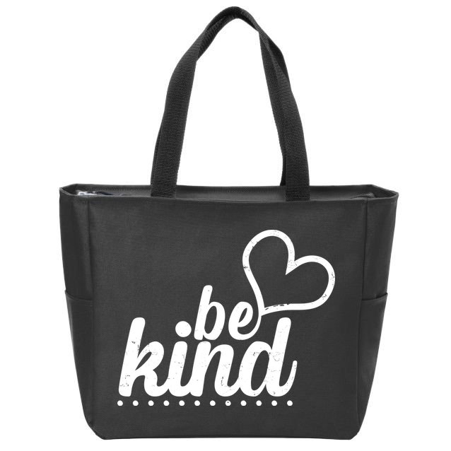 Cute Be Kind Kindness Awareness Zip Tote Bag