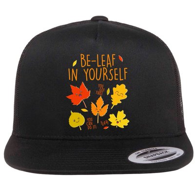 Cute Be-Leaf In Yourself Flatbill Hat