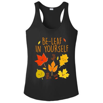 Cute Be-Leaf In Yourself Ladies PosiCharge Competitor Racerback Tank