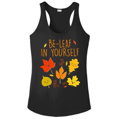 Cute Be-Leaf In Yourself Ladies PosiCharge Competitor Racerback Tank