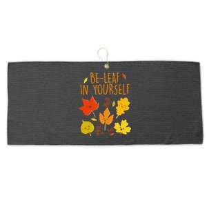 Cute Be-Leaf In Yourself Large Microfiber Waffle Golf Towel