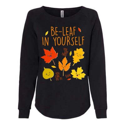 Cute Be-Leaf In Yourself Womens California Wash Sweatshirt