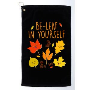 Cute Be-Leaf In Yourself Platinum Collection Golf Towel