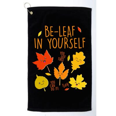 Cute Be-Leaf In Yourself Golf Towel