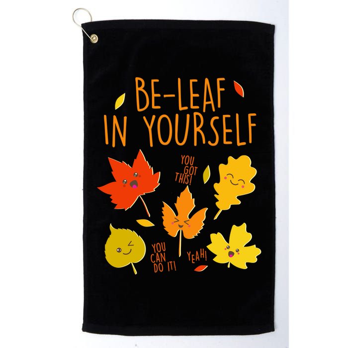 Cute Be-Leaf In Yourself Golf Towel