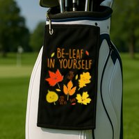 Cute Be-Leaf In Yourself Golf Towel