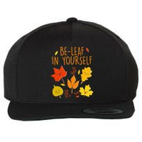 Cute Be-Leaf In Yourself Wool Snapback Cap