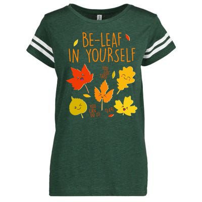 Cute Be-Leaf In Yourself Enza Ladies Jersey Football T-Shirt