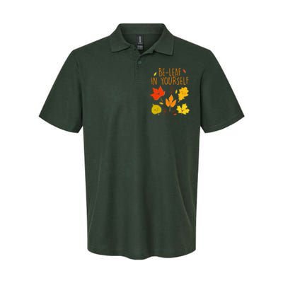 Cute Be-Leaf In Yourself Softstyle Adult Sport Polo