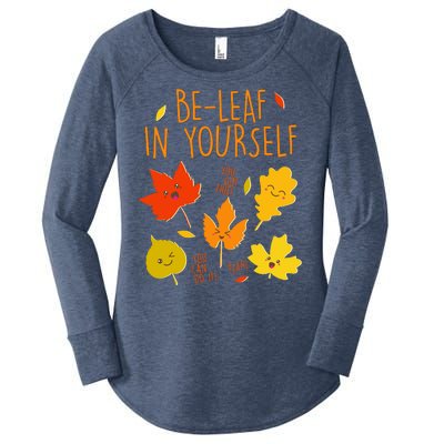 Cute Be-Leaf In Yourself Women's Perfect Tri Tunic Long Sleeve Shirt