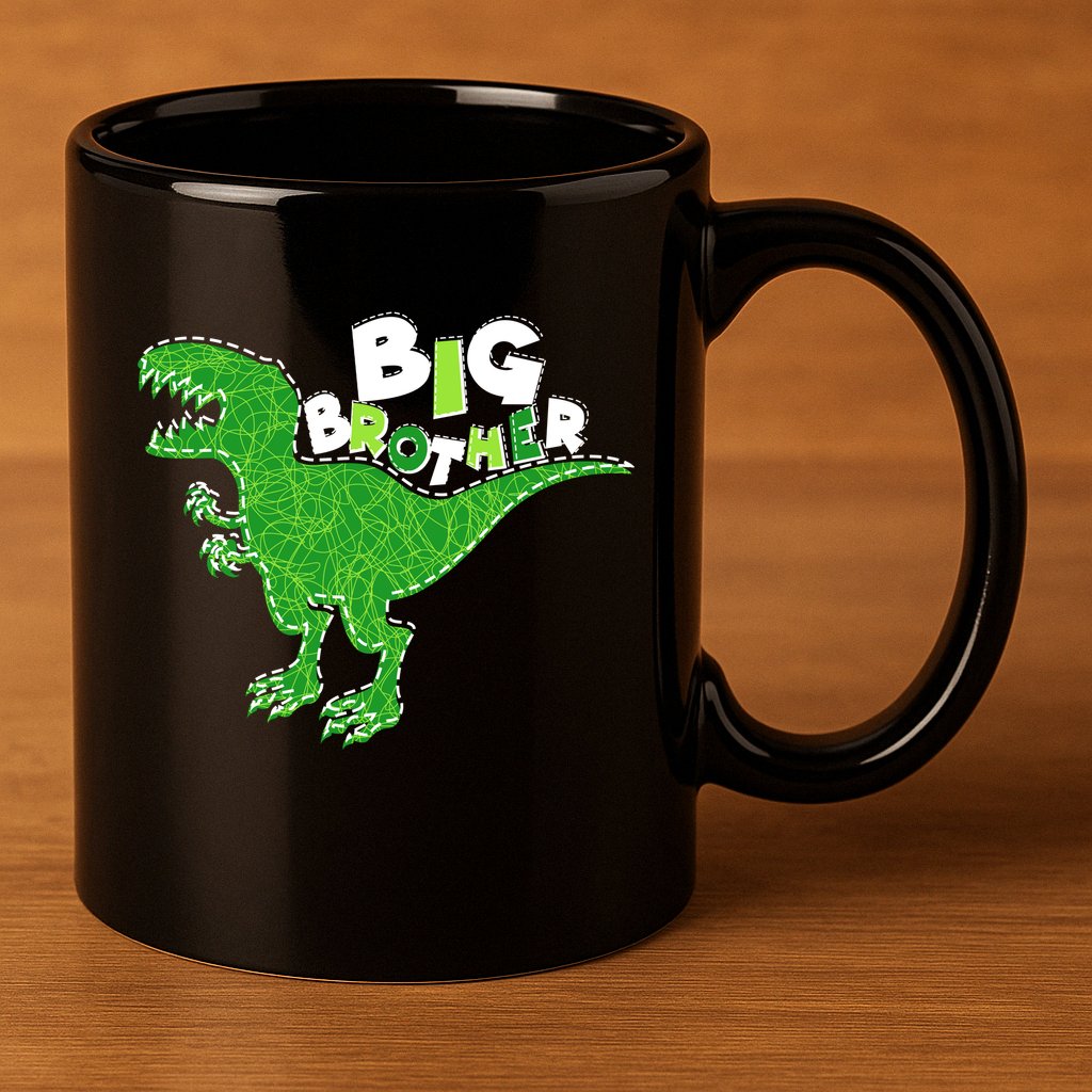 Cute Big Brother T-Rex Dinosaur 11oz C Handle Ceramic Mug